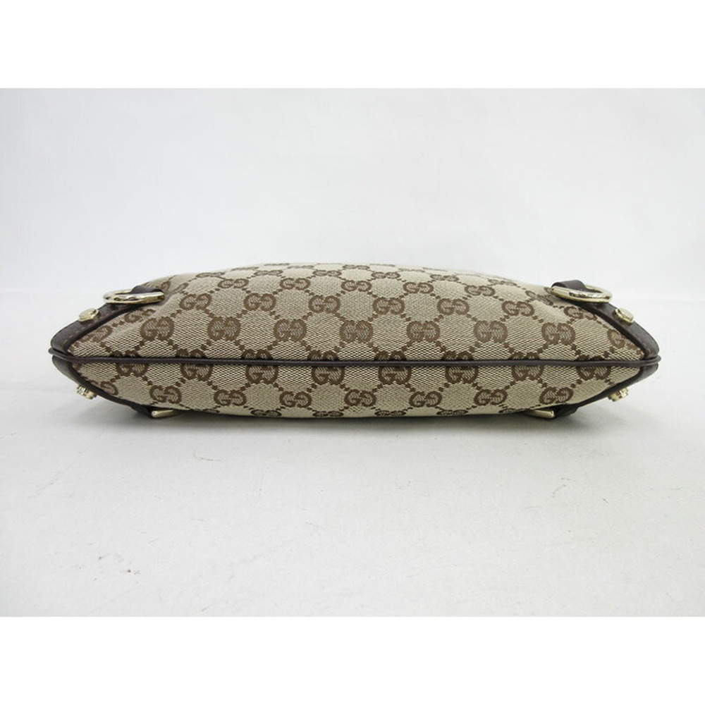 GUCCI GG Abbey Crossbody Bag Beige Canvas Leather - Picture 4 of 9